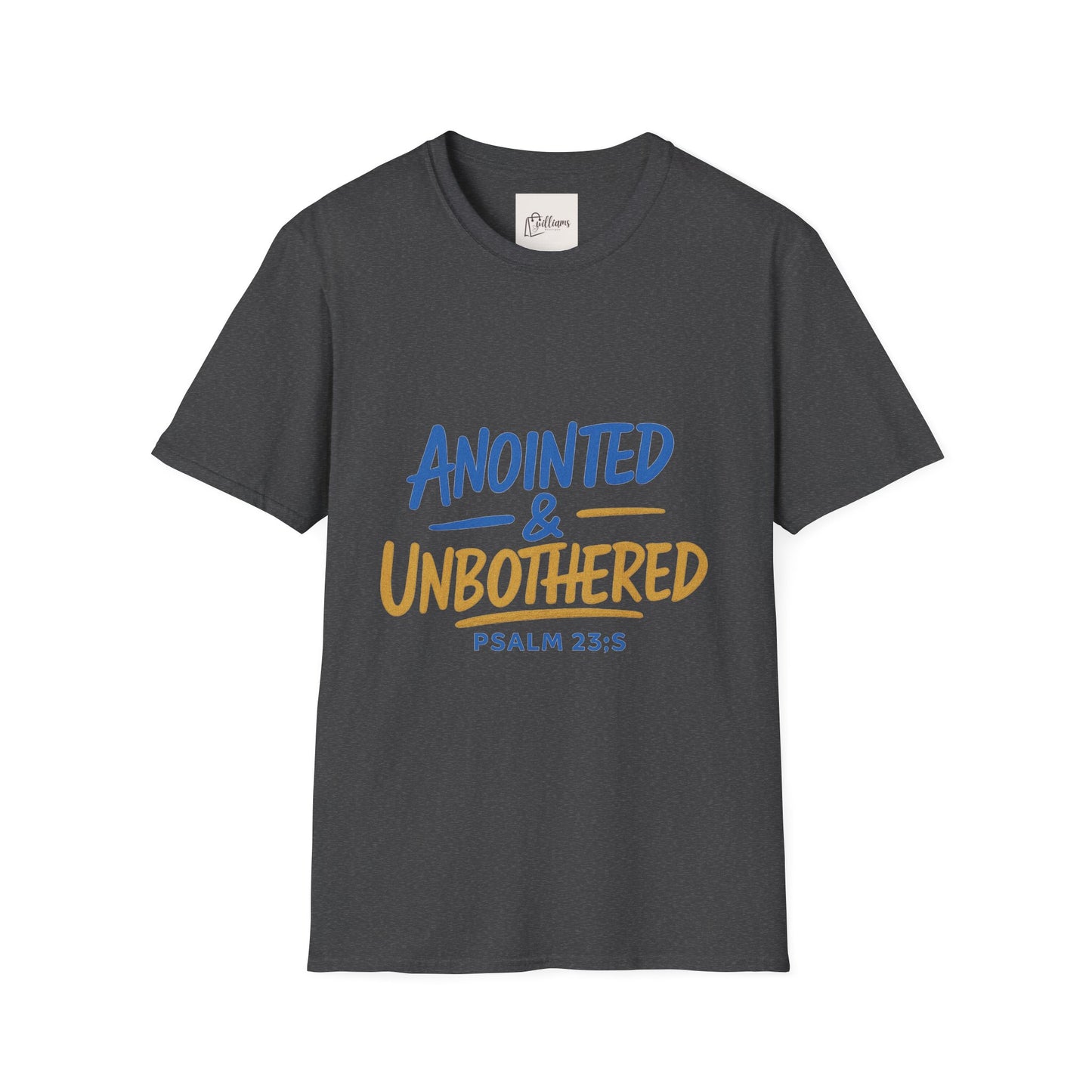 Unisex Softstyle T-Shirt - 'Anointed & Unbothered' Psalm 23:5 | Comfortable Christian Tee