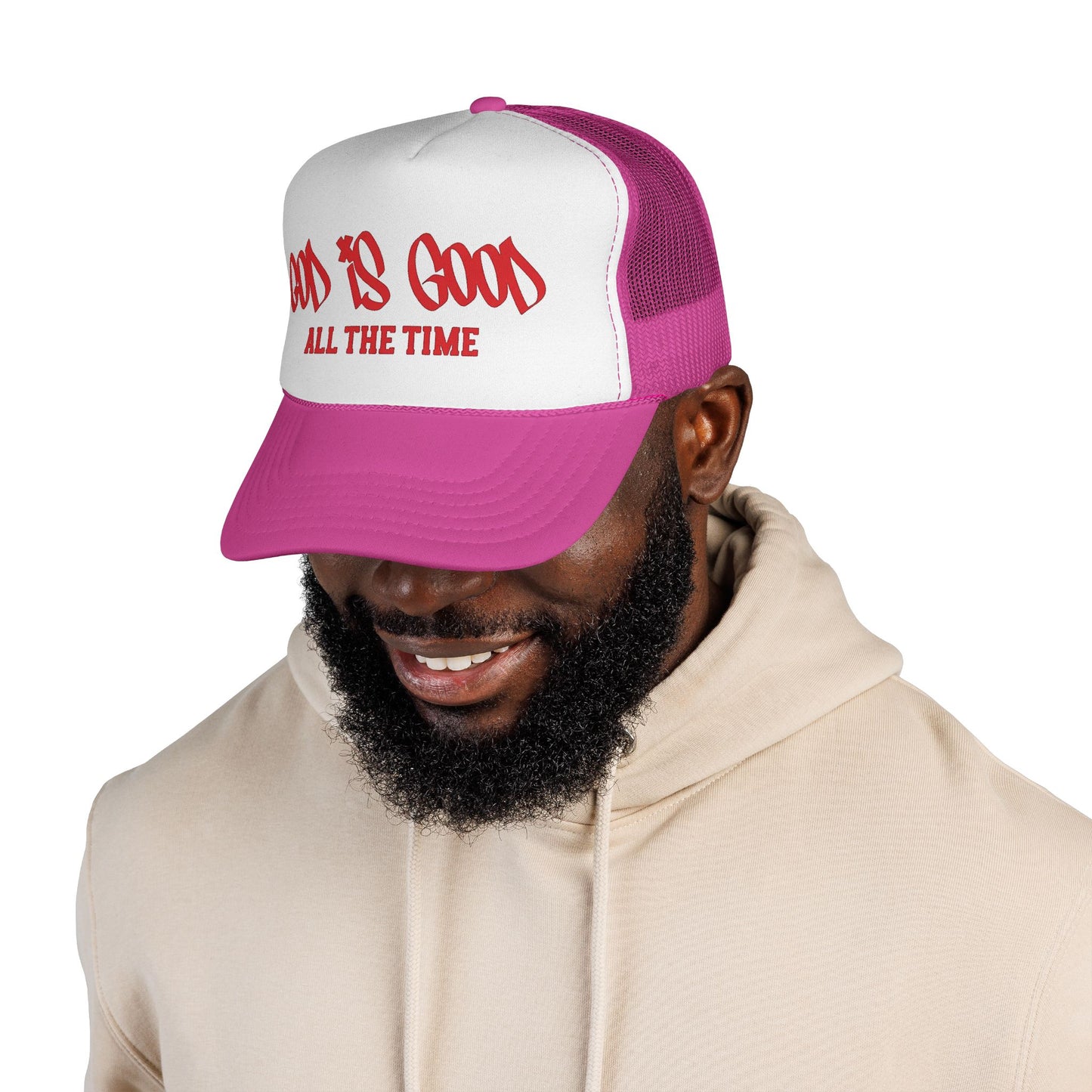 God Is Good All The Time Trucker Cap — Christian Faith Mesh Hat
