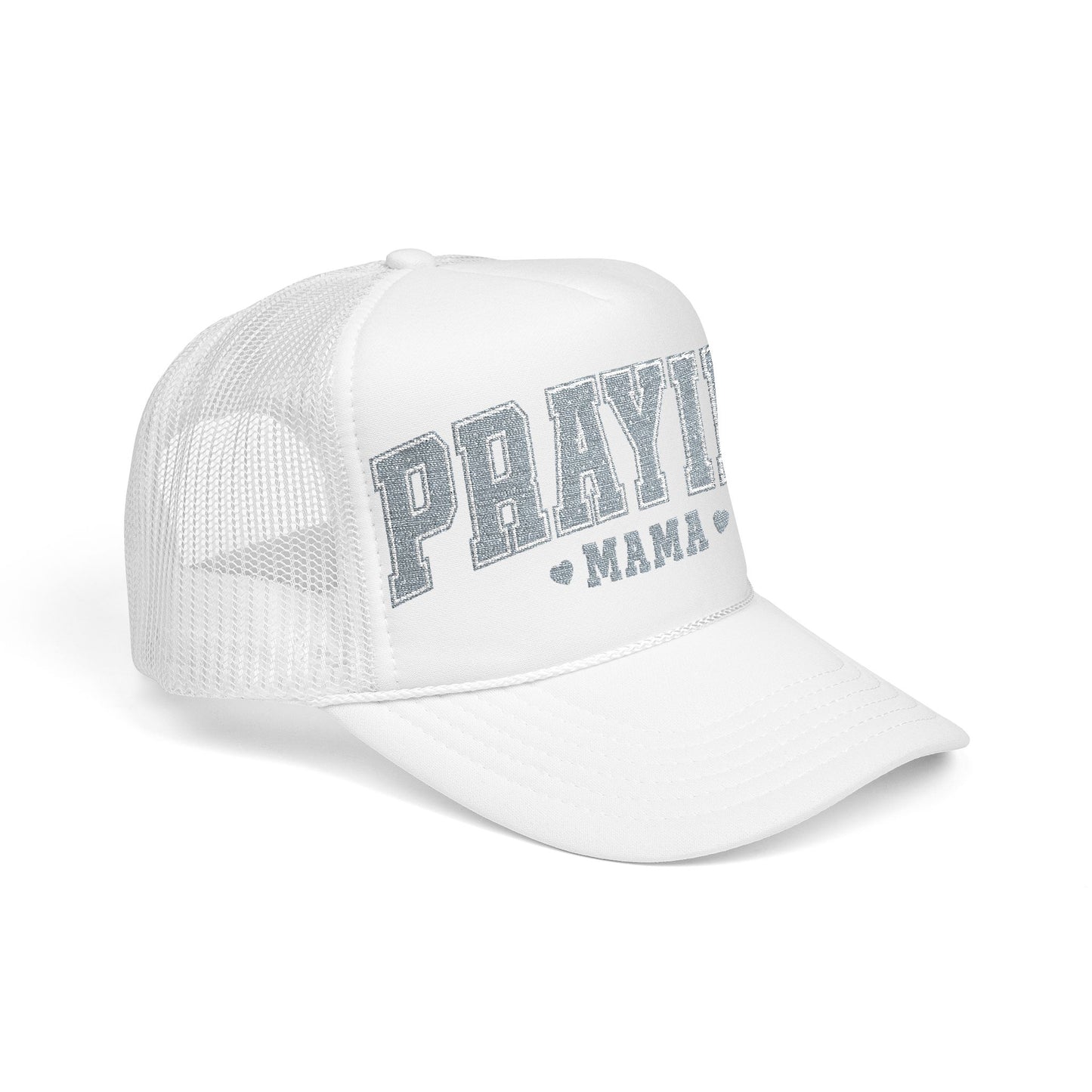 Praying Mama Foam Trucker Hat, Stylish Embroidered Cap, Gift for Moms, Summer Fashion, Casual Wear, Faith-Based Gift