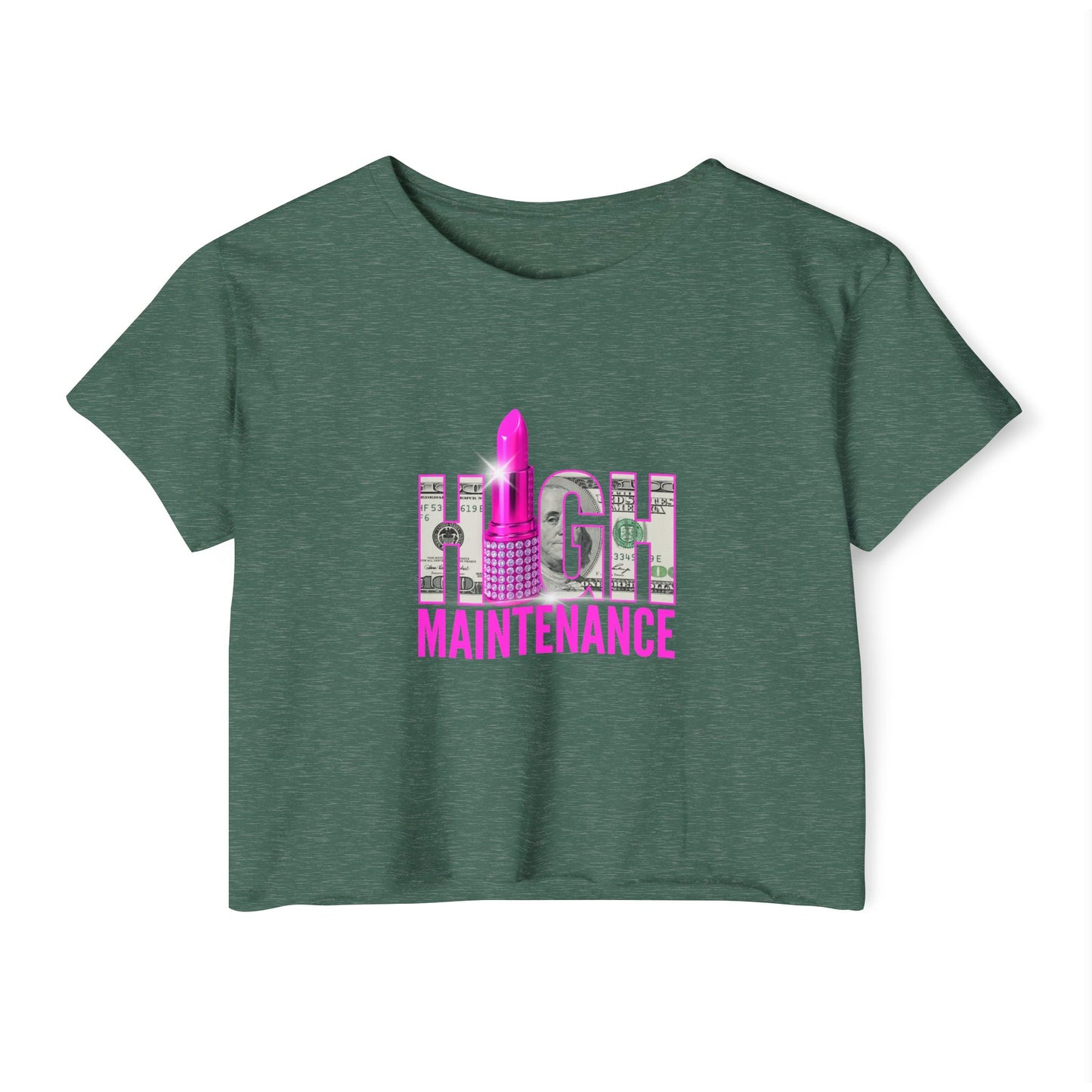 High Maintenance Women's Festival Crop Top | Stylish Summer Tee