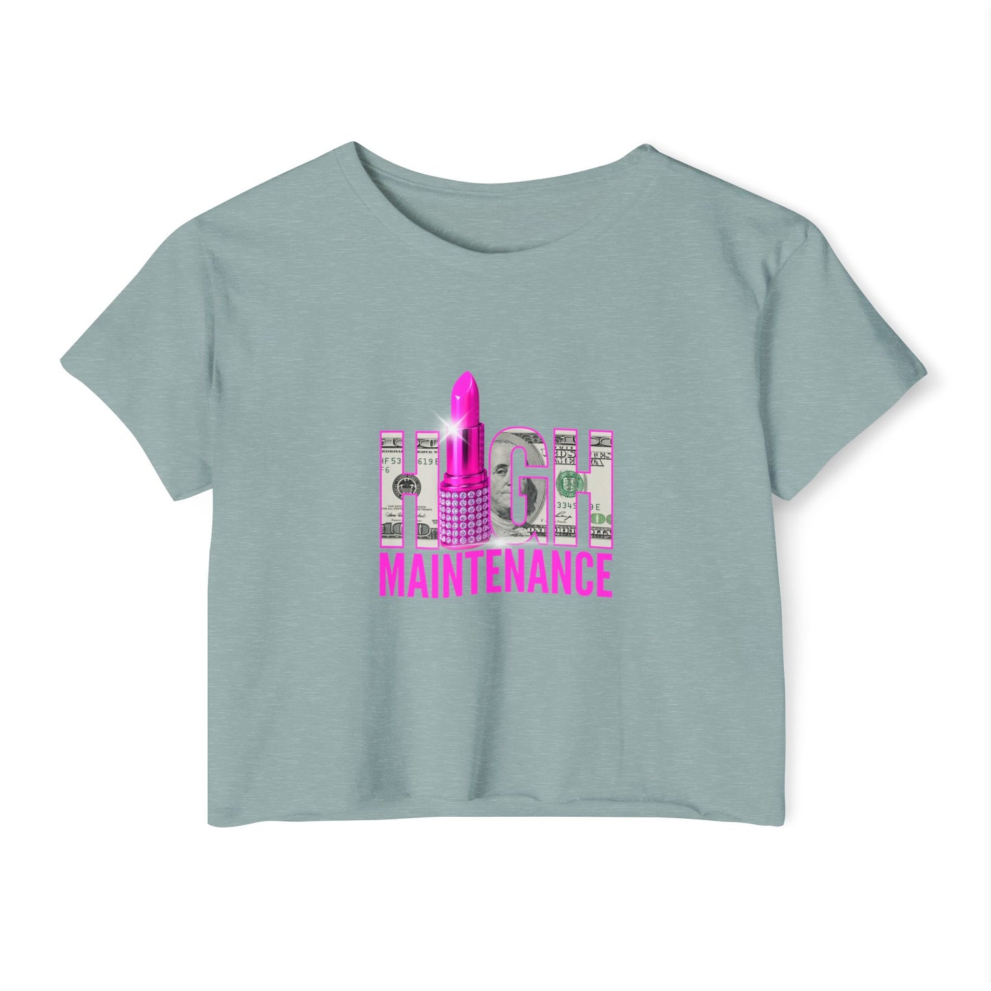 High Maintenance Women's Festival Crop Top | Stylish Summer Tee