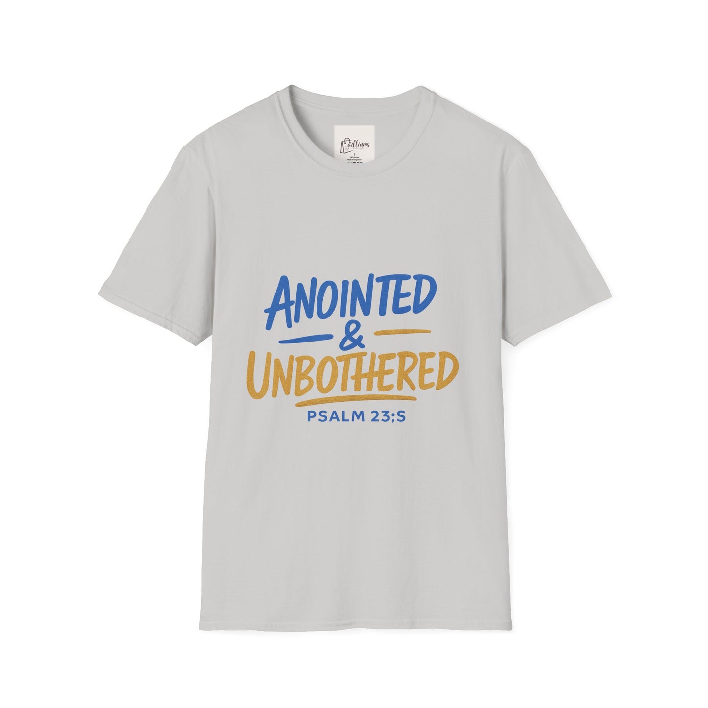 Unisex Softstyle T-Shirt - 'Anointed & Unbothered' Psalm 23:5 | Comfortable Christian Tee