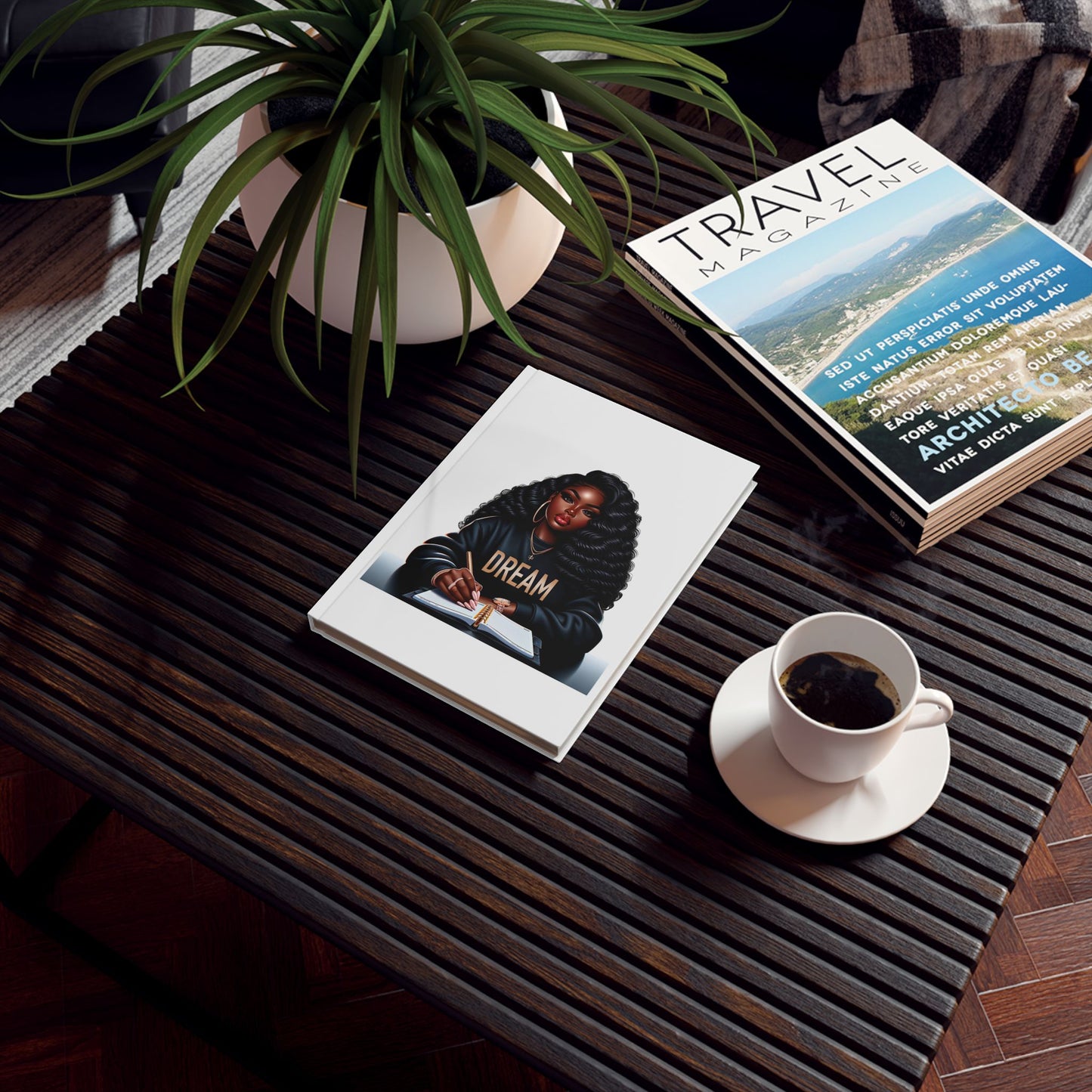 Dream Journal — Hardback Journal with Inspirational Black Woman Illustration