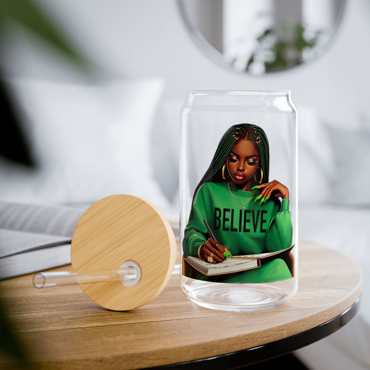 Believe Woman Sipper Glass - 16oz Tumbler