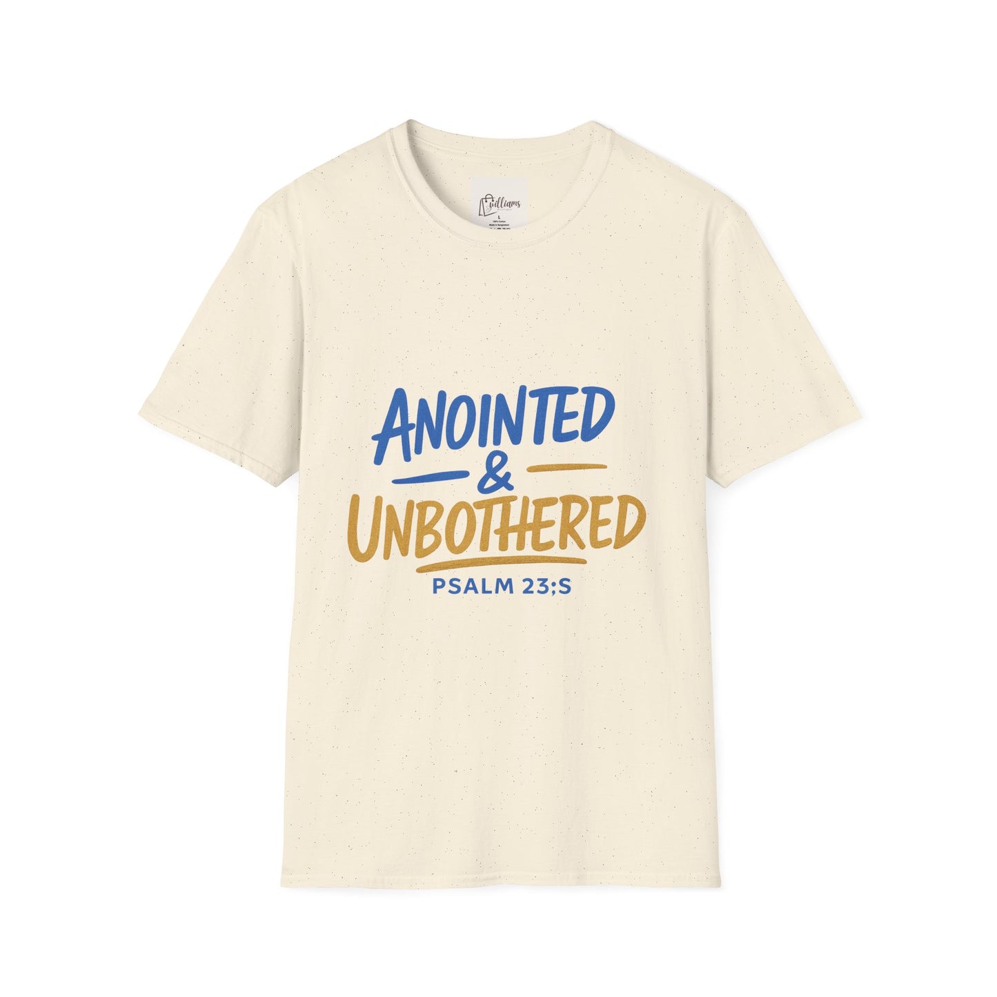 Unisex Softstyle T-Shirt - 'Anointed & Unbothered' Psalm 23:5 | Comfortable Christian Tee