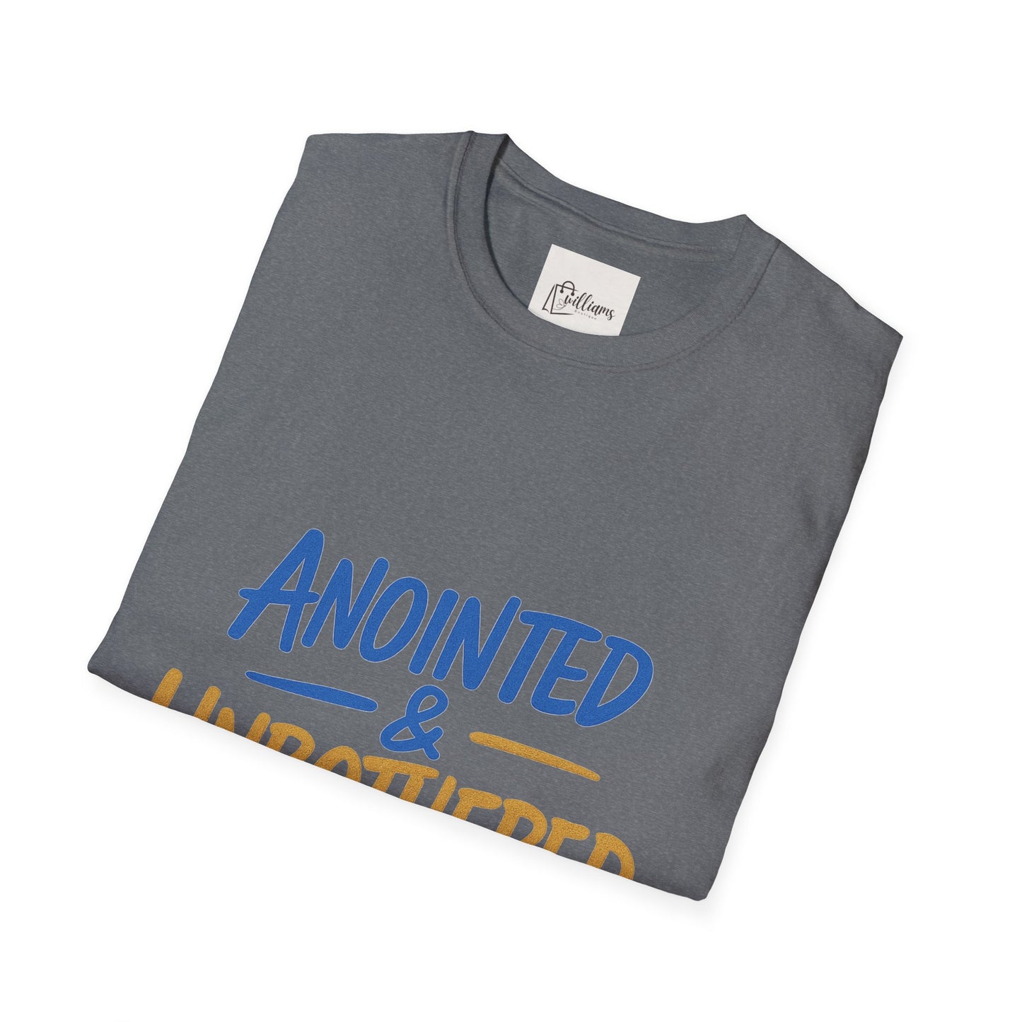 Unisex Softstyle T-Shirt - 'Anointed & Unbothered' Psalm 23:5 | Comfortable Christian Tee