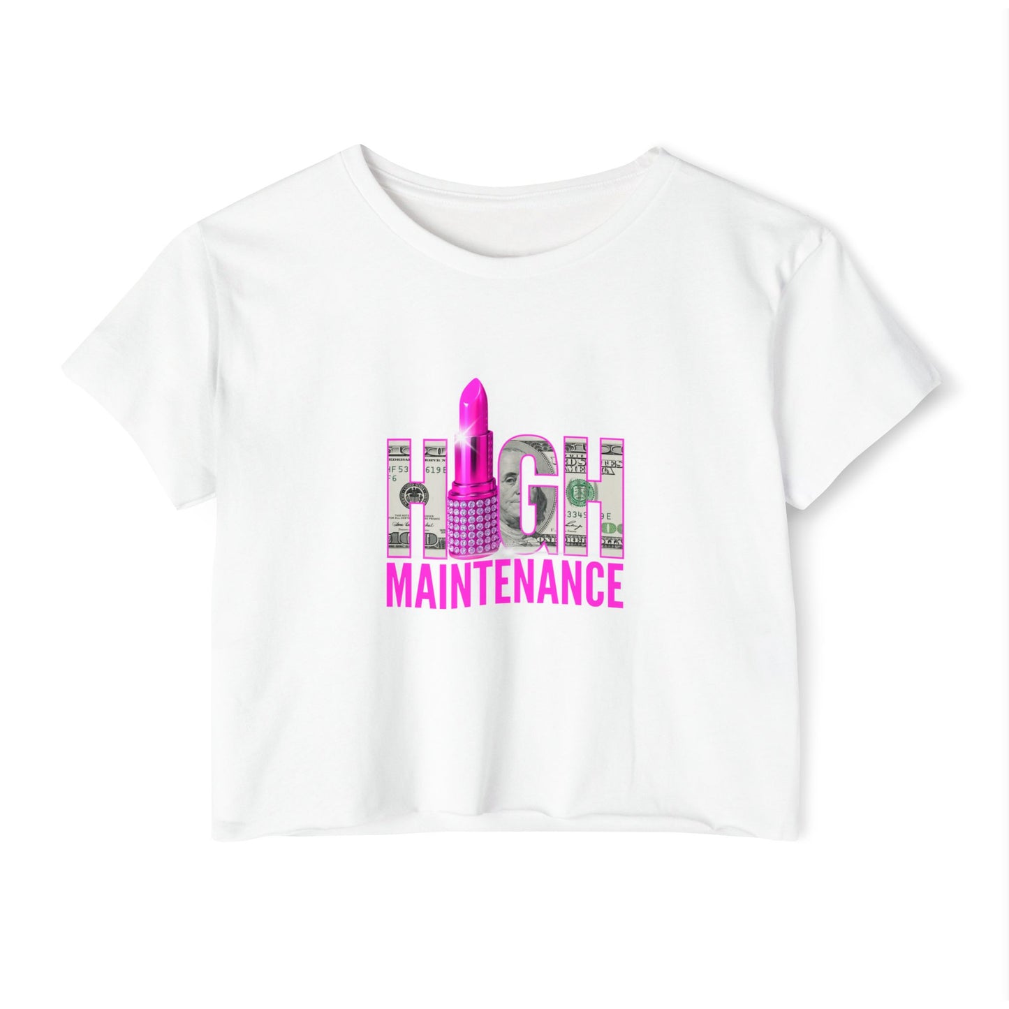 High Maintenance Women's Festival Crop Top | Stylish Summer Tee