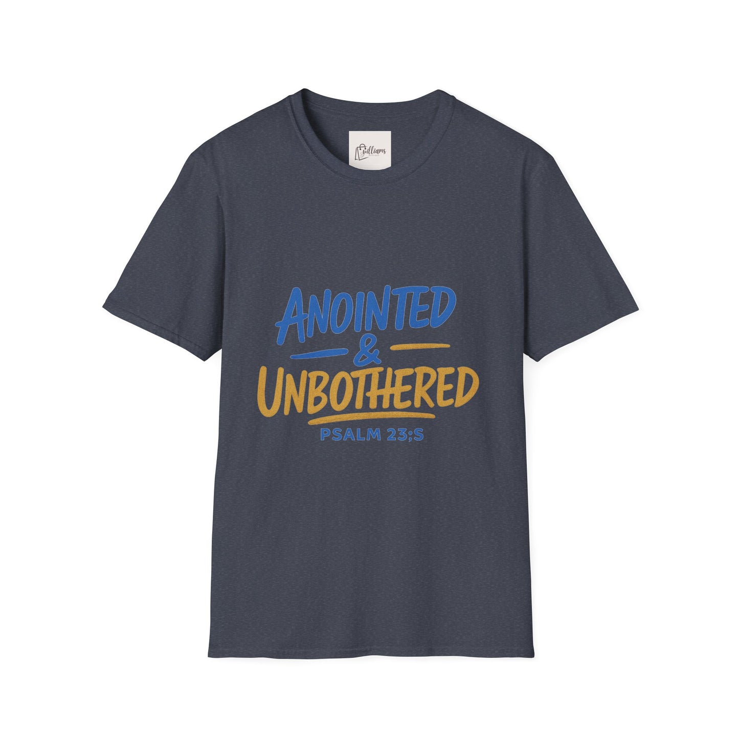 Unisex Softstyle T-Shirt - 'Anointed & Unbothered' Psalm 23:5 | Comfortable Christian Tee