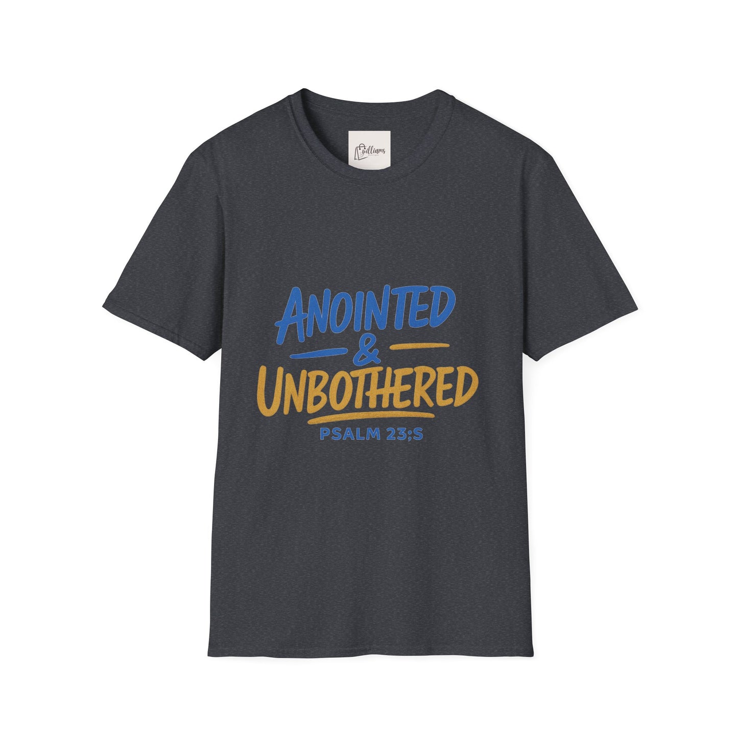 Unisex Softstyle T-Shirt - 'Anointed & Unbothered' Psalm 23:5 | Comfortable Christian Tee