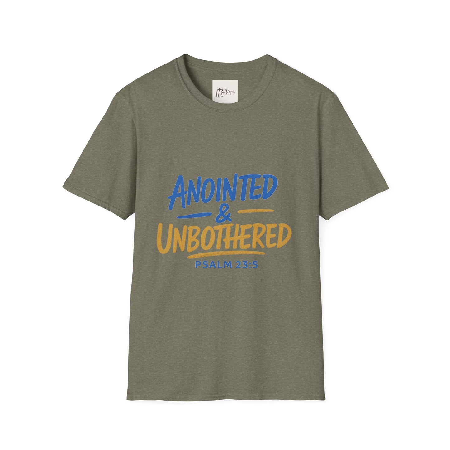 Unisex Softstyle T-Shirt - 'Anointed & Unbothered' Psalm 23:5 | Comfortable Christian Tee