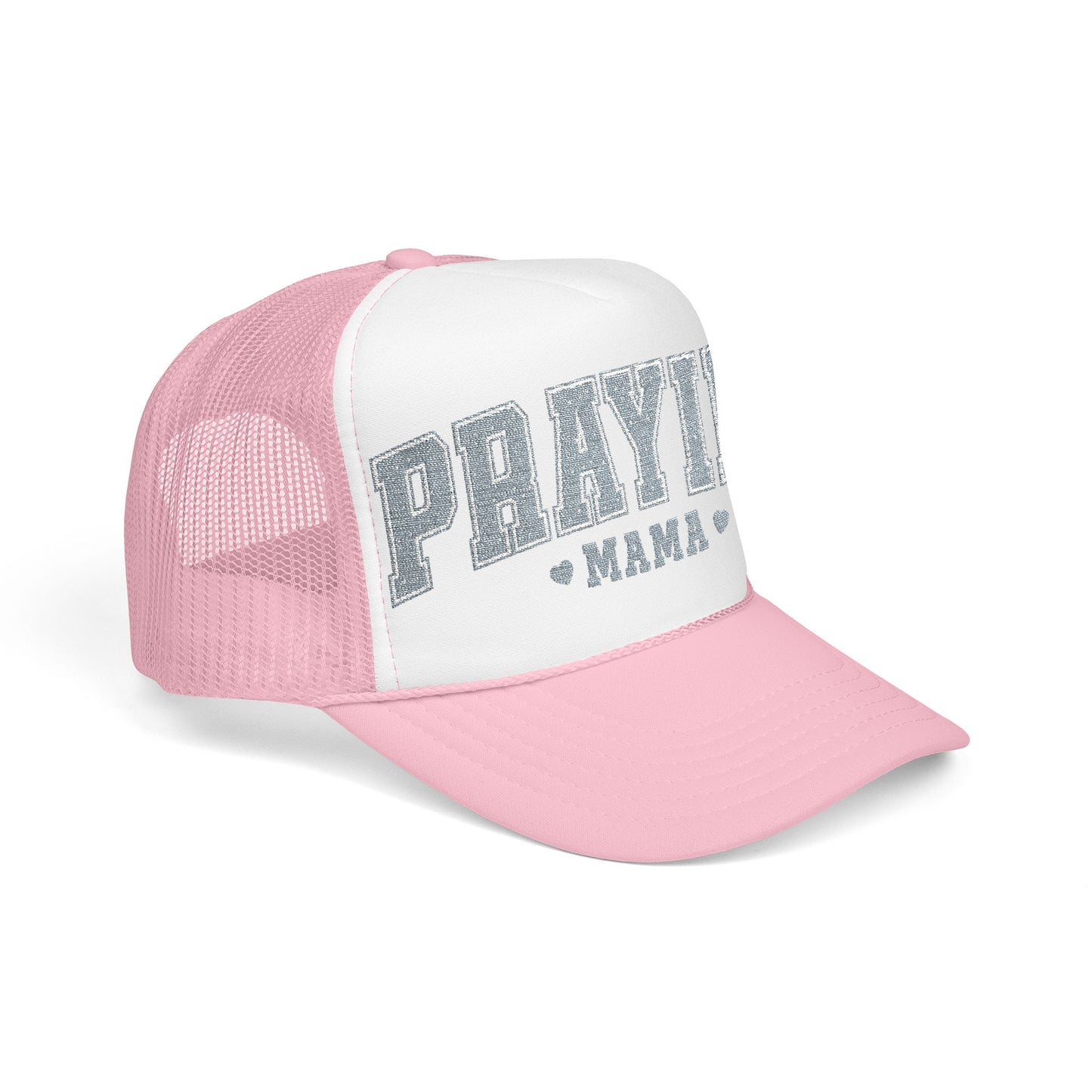 Praying Mama Foam Trucker Hat, Stylish Embroidered Cap, Gift for Moms, Summer Fashion, Casual Wear, Faith-Based Gift