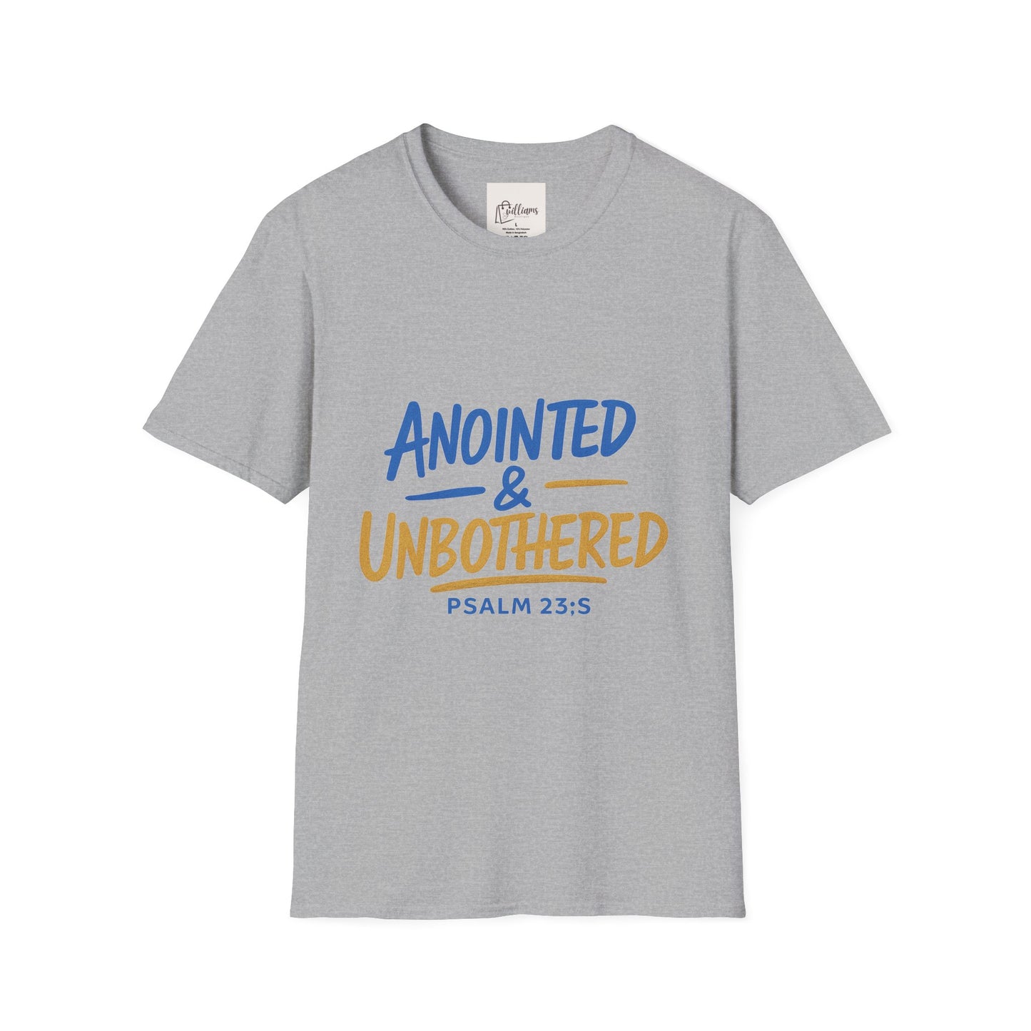 Unisex Softstyle T-Shirt - 'Anointed & Unbothered' Psalm 23:5 | Comfortable Christian Tee