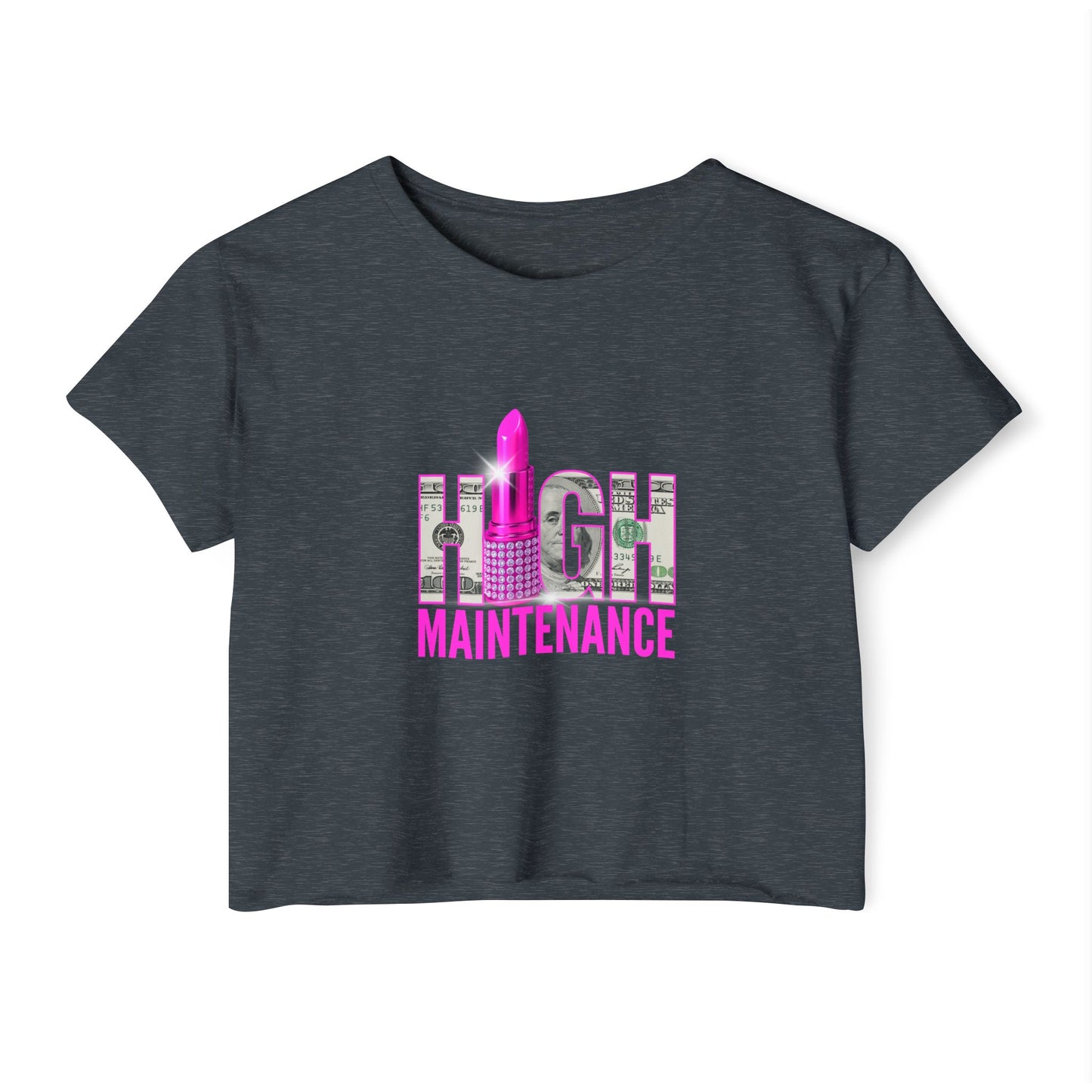 High Maintenance Women's Festival Crop Top | Stylish Summer Tee