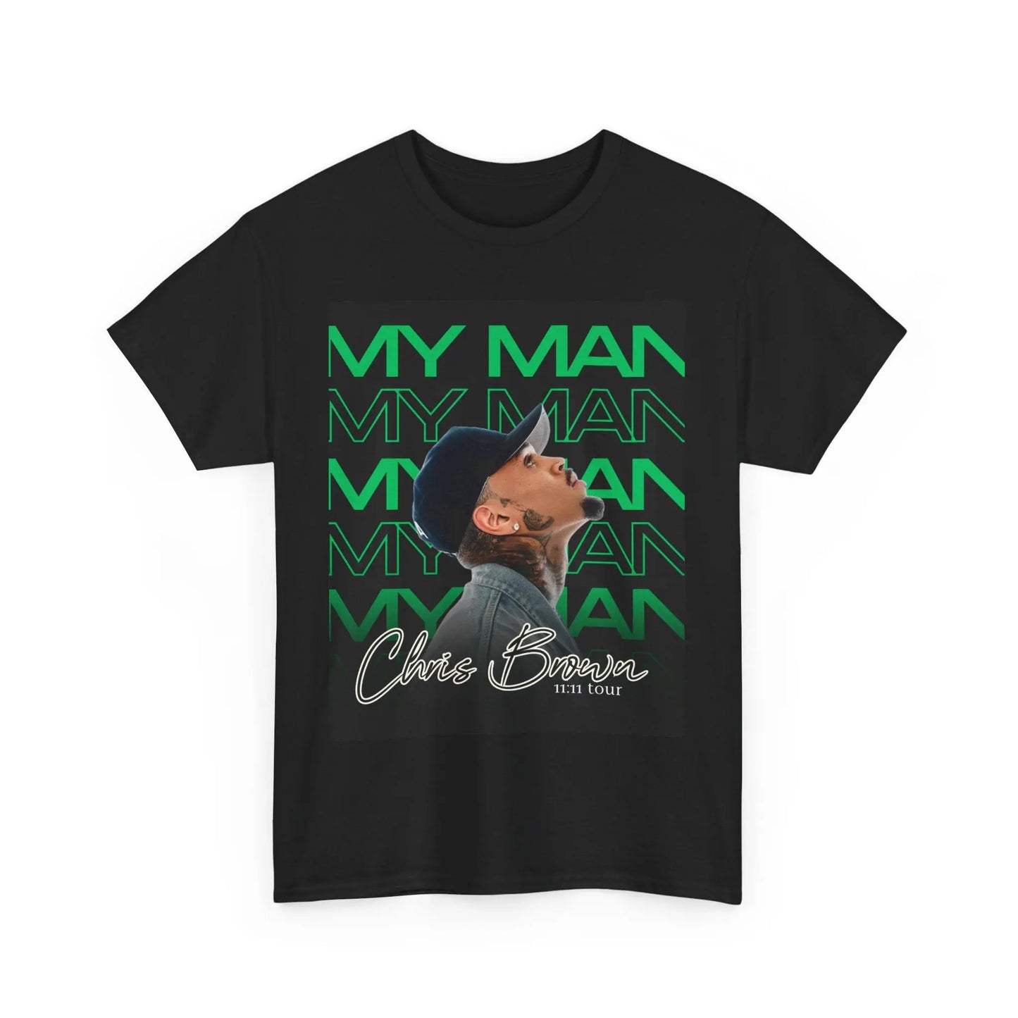 Chris Brown My Man Unisex Heavy Cotton Tee - Stylish Fan Shirt for Casual Wear - Williams Boutique