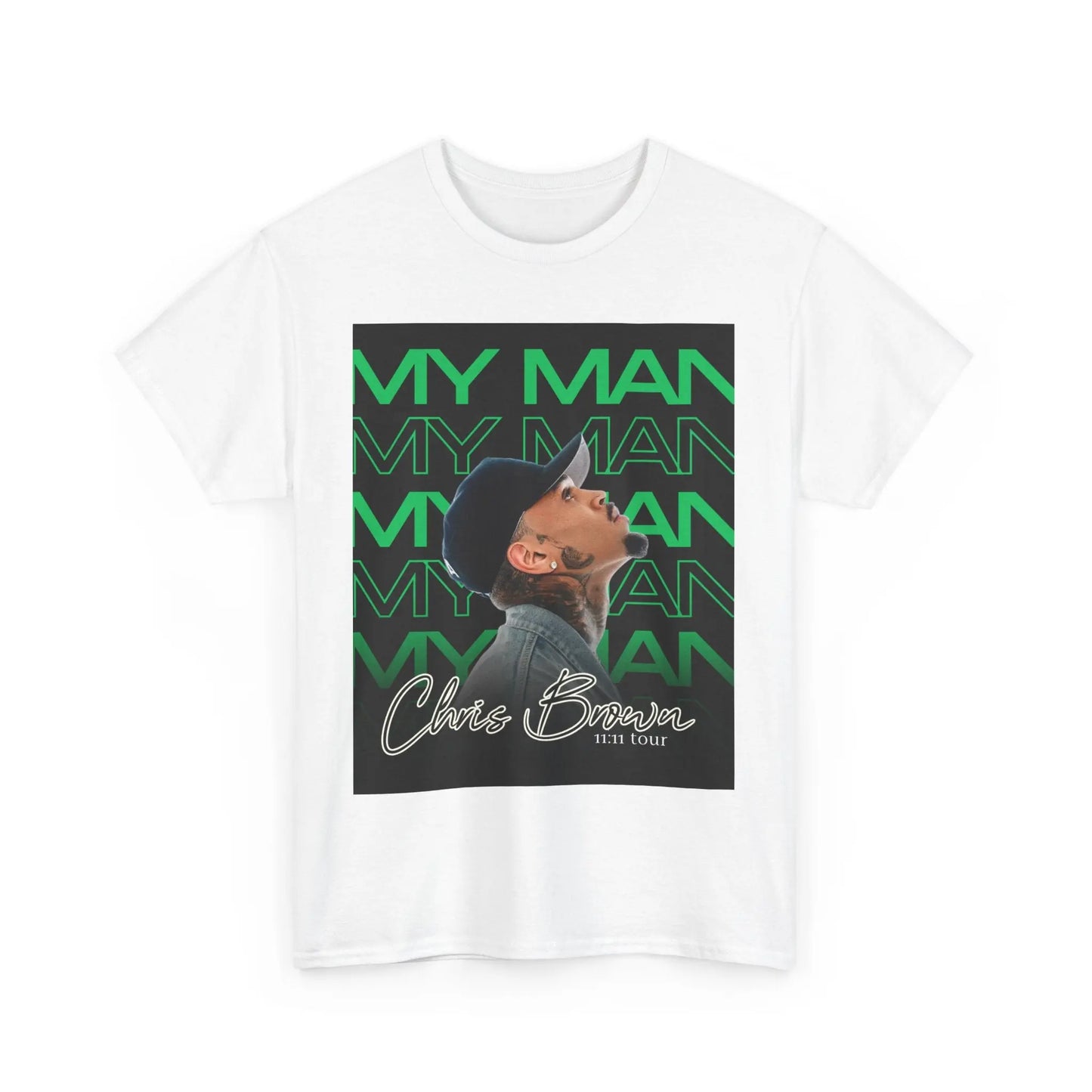 Chris Brown My Man Unisex Heavy Cotton Tee - Stylish Fan Shirt for Casual Wear - Williams Boutique
