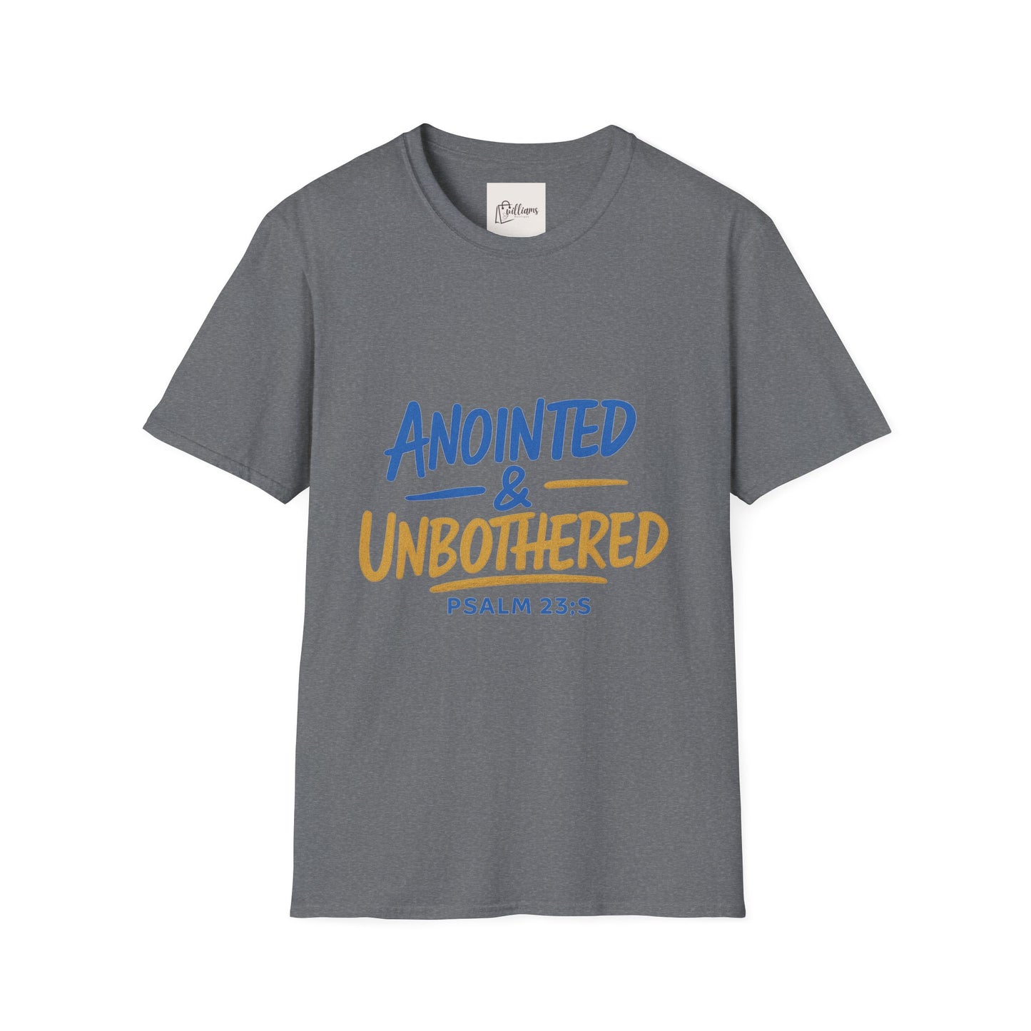 Unisex Softstyle T-Shirt - 'Anointed & Unbothered' Psalm 23:5 | Comfortable Christian Tee