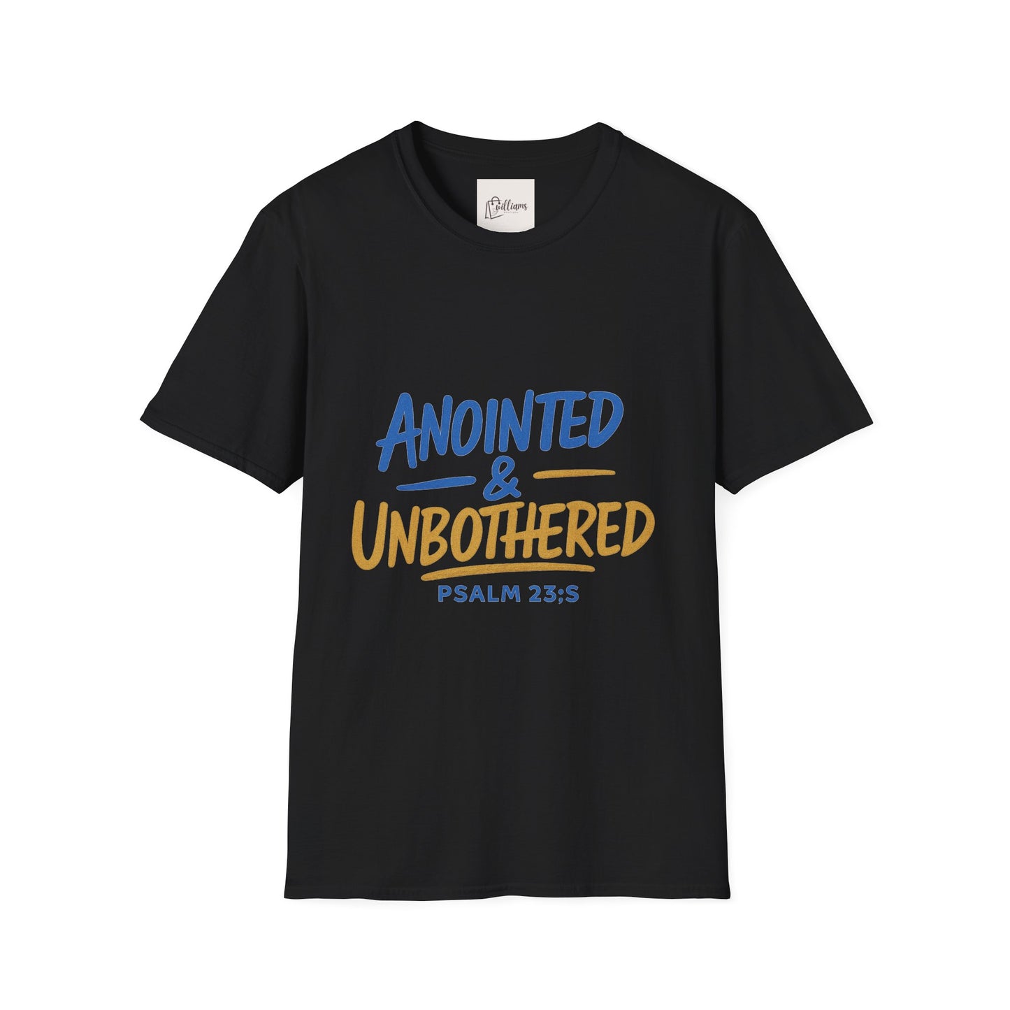 Unisex Softstyle T-Shirt - 'Anointed & Unbothered' Psalm 23:5 | Comfortable Christian Tee