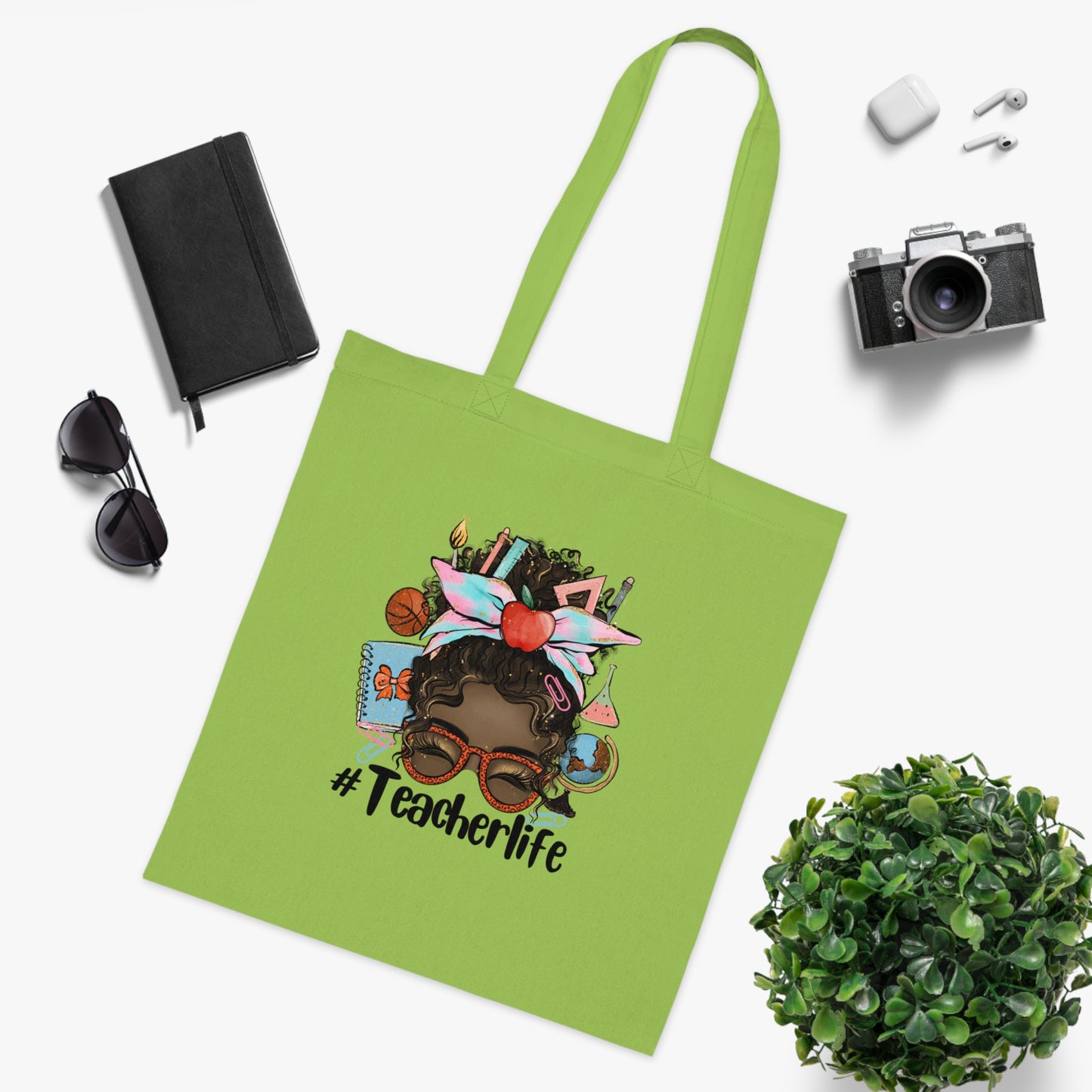 #Teacherlife Tote Bag, Eco-Friendly Tote