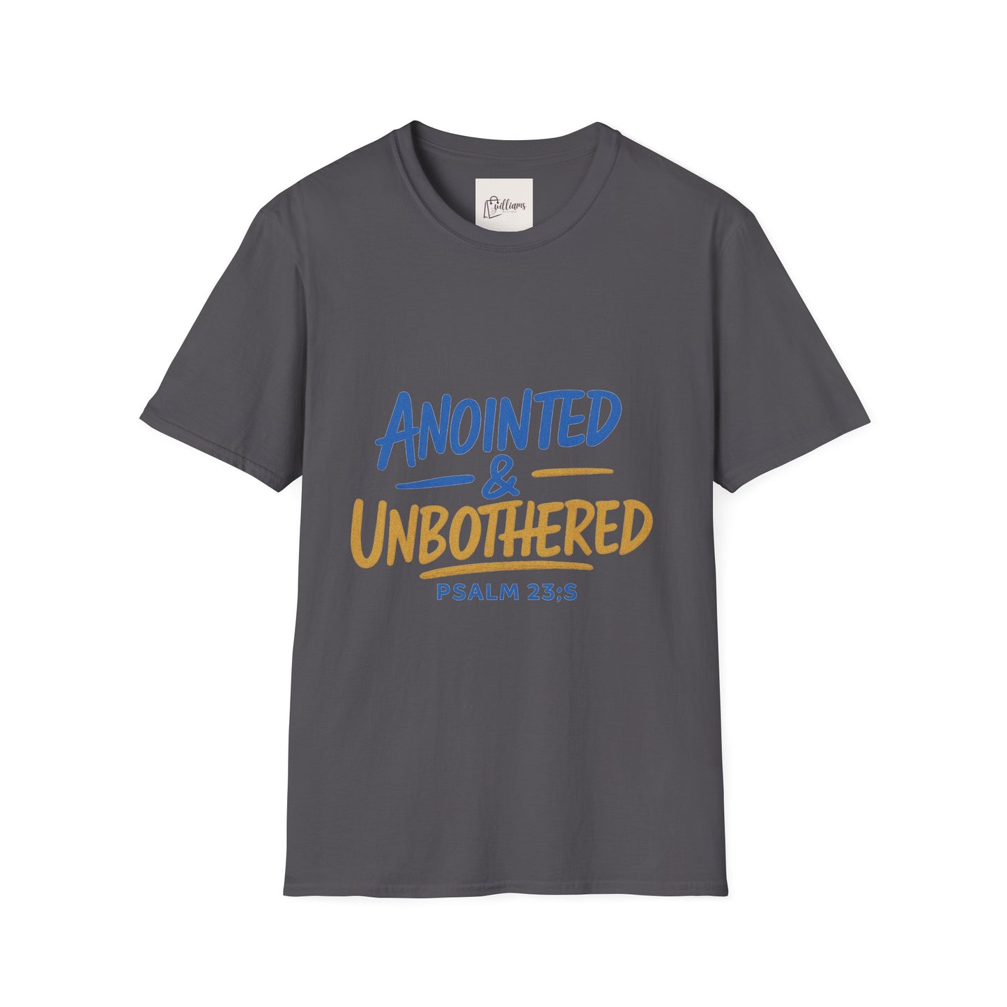 Unisex Softstyle T-Shirt - 'Anointed & Unbothered' Psalm 23:5 | Comfortable Christian Tee