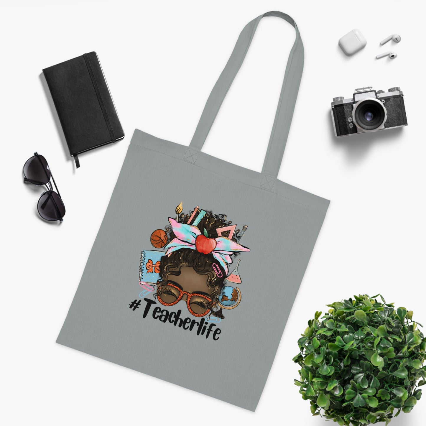 #Teacherlife Tote Bag, Eco-Friendly Tote
