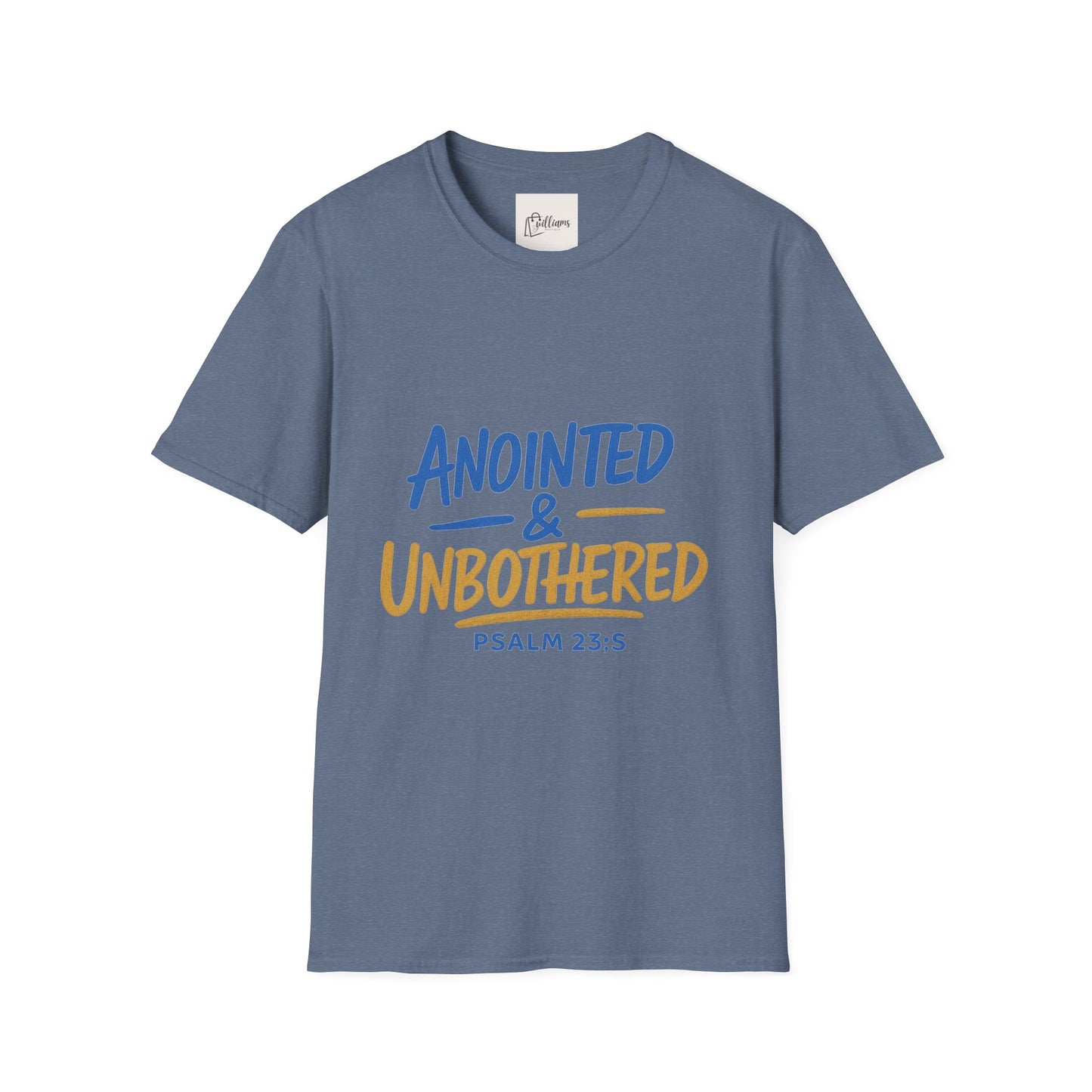 Unisex Softstyle T-Shirt - 'Anointed & Unbothered' Psalm 23:5 | Comfortable Christian Tee