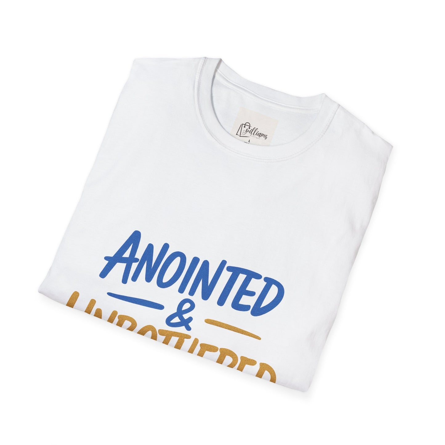 Unisex Softstyle T-Shirt - 'Anointed & Unbothered' Psalm 23:5 | Comfortable Christian Tee