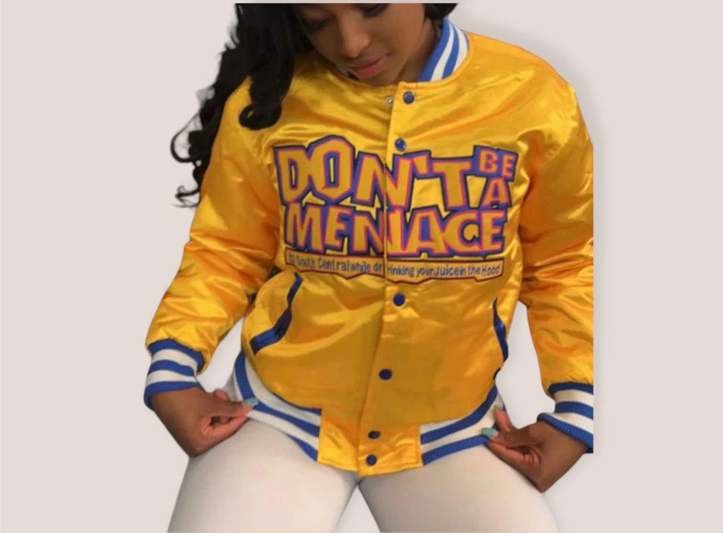 Women’s “Don’t Be A Menace” Inspired Jacket - Williams Boutique