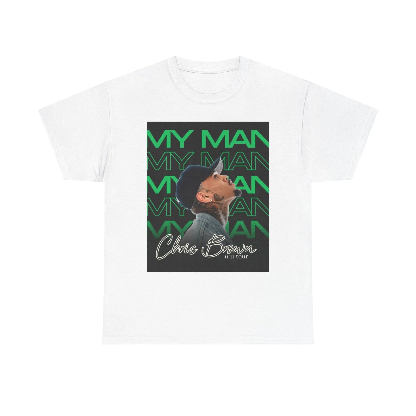 Chris Brown My Man Unisex Heavy Cotton Tee - Stylish Fan Shirt for Casual Wear - Williams Boutique