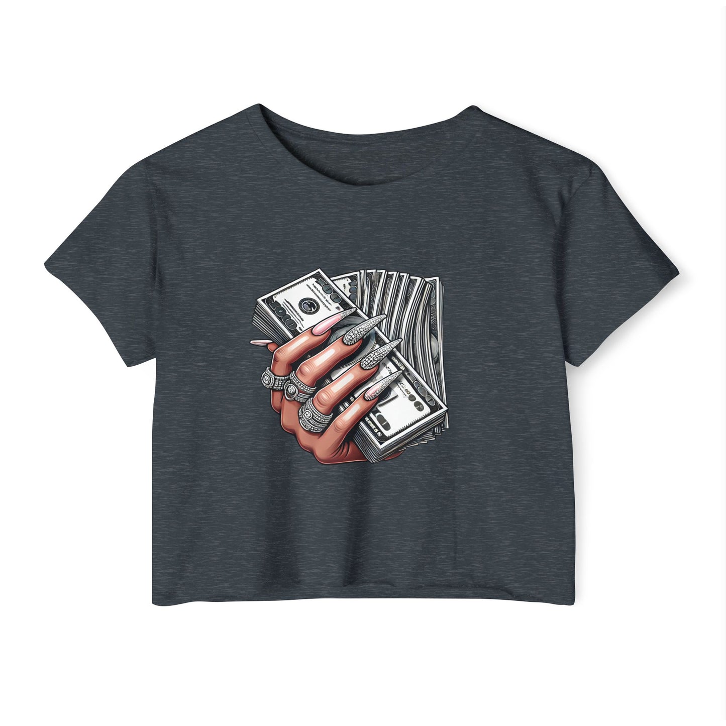 Money Grip Crop Top — Women's Graphic Tee