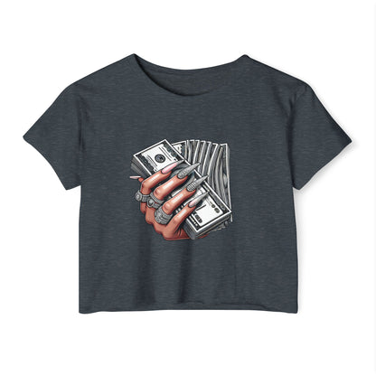 Money Grip Crop Top — Women's Graphic Tee