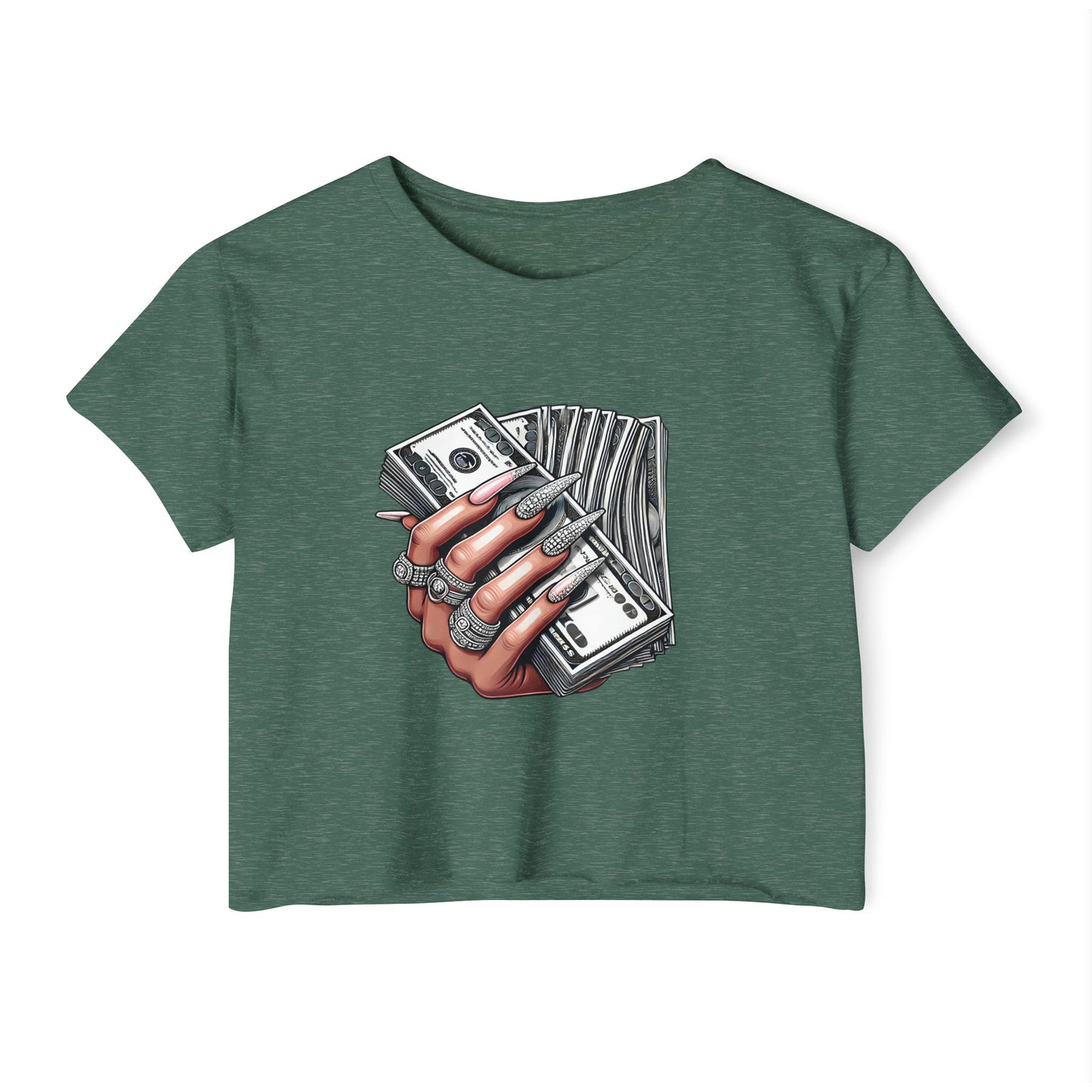 Money Grip Crop Top — Women's Graphic Tee