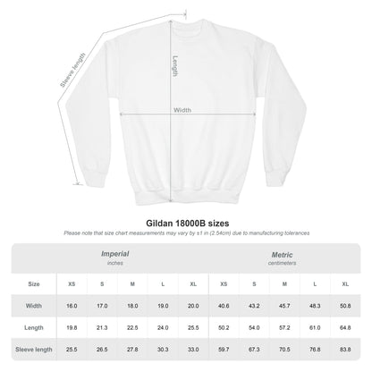 Youth Crewneck Sweatshirt — Graphic Money Hand Print