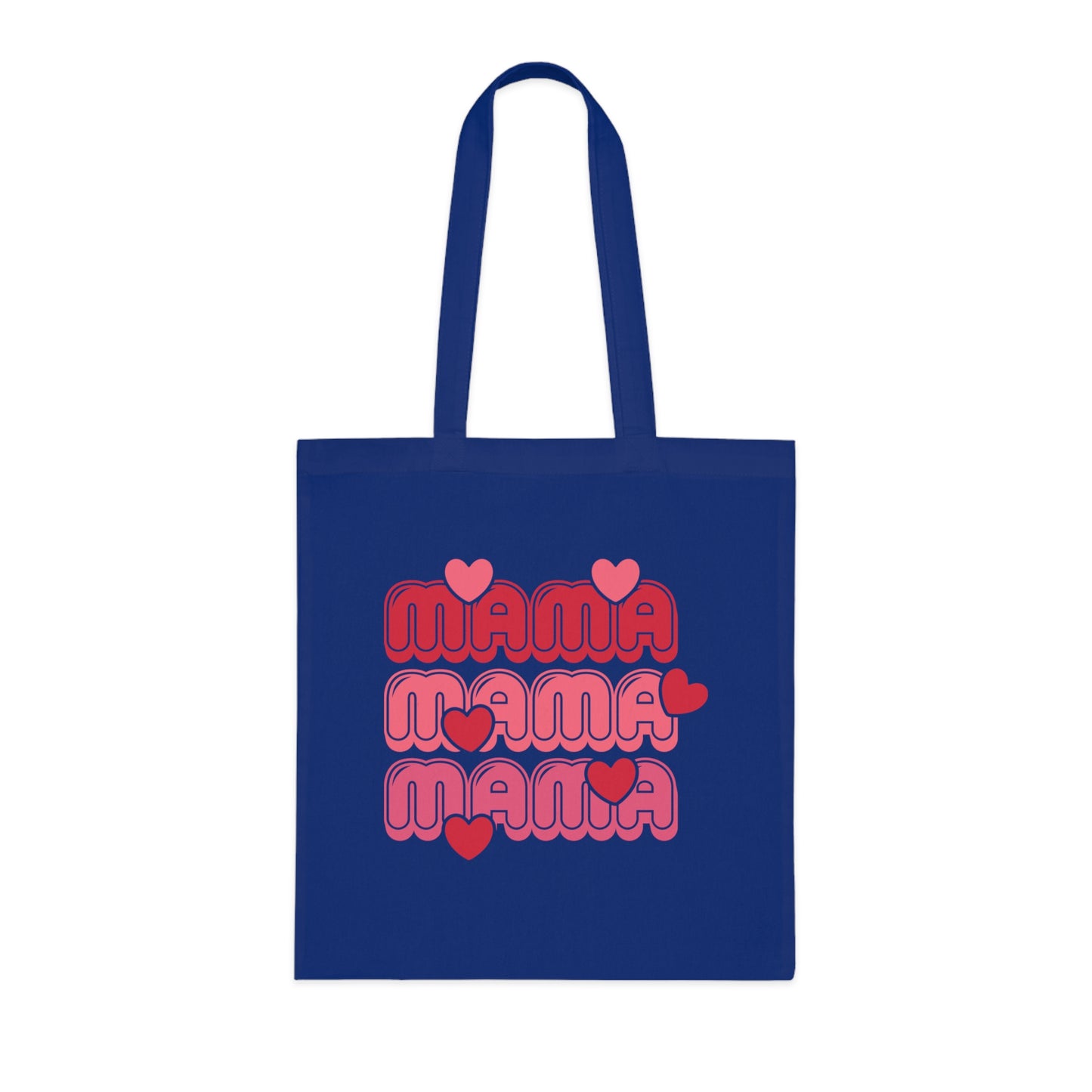 Mama Retro Hearts Cotton Tote