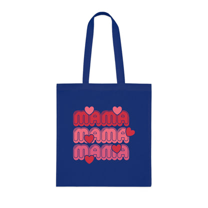 Mama Retro Hearts Cotton Tote