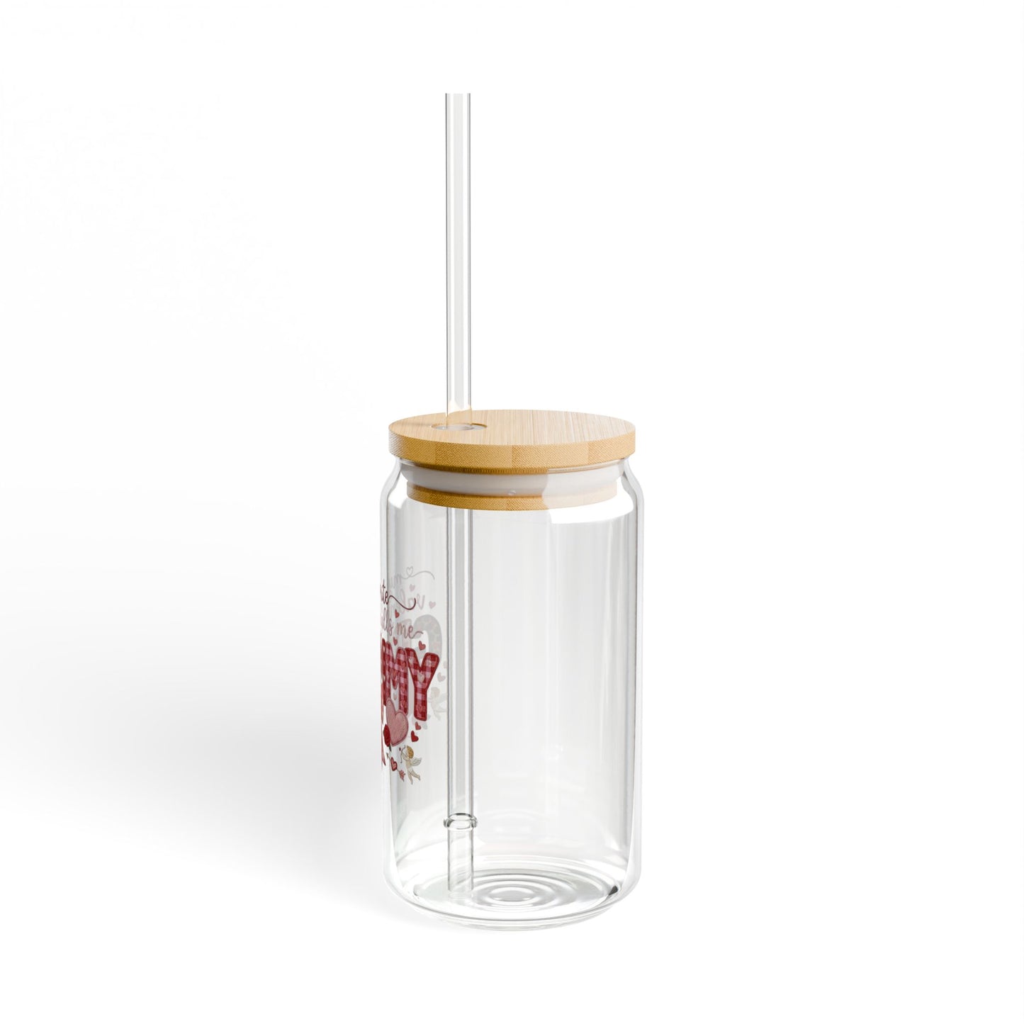 16oz Valentine Sipper Glass – “My Favorite Valentine Calls Me Grammy”