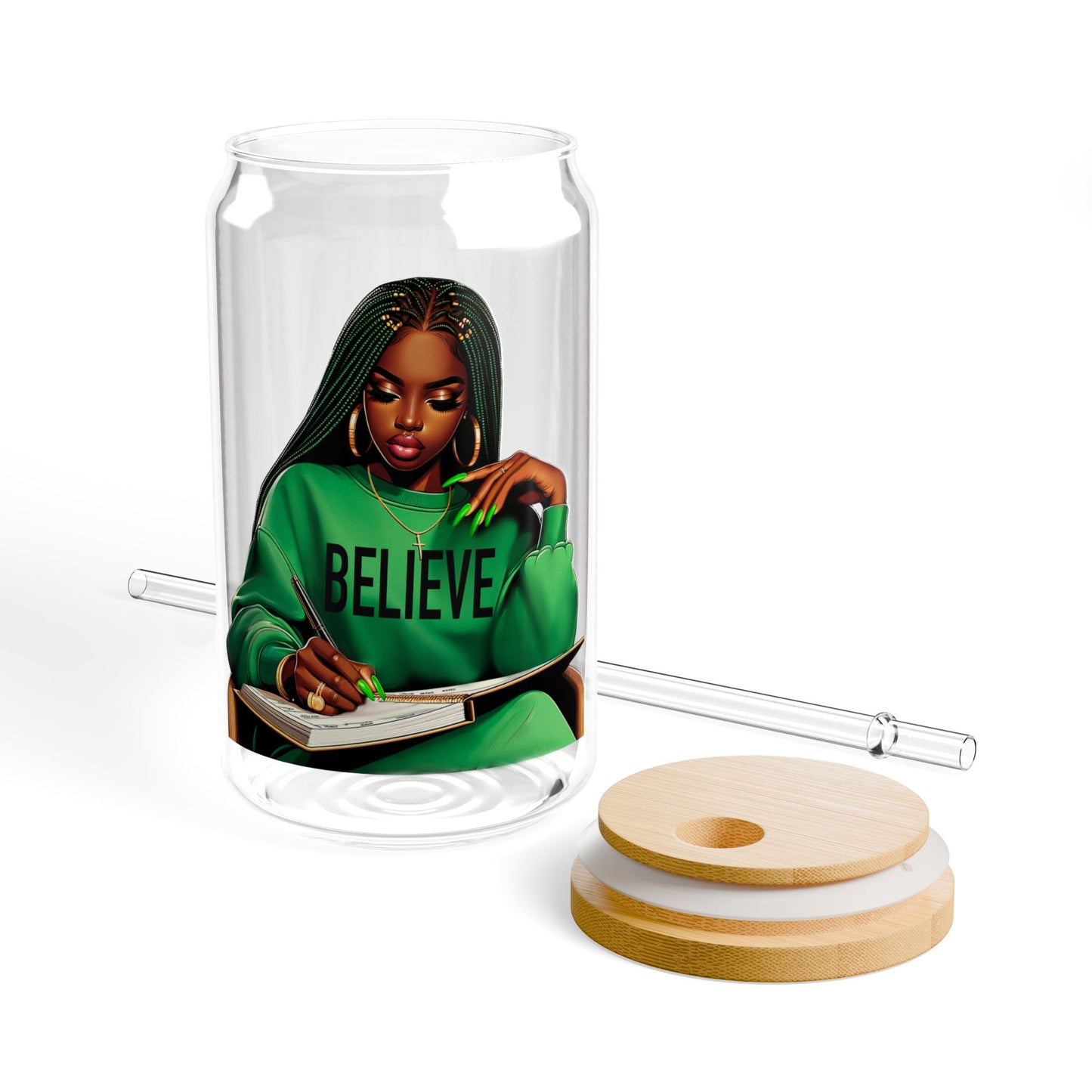 Believe Woman Sipper Glass - 16oz Tumbler