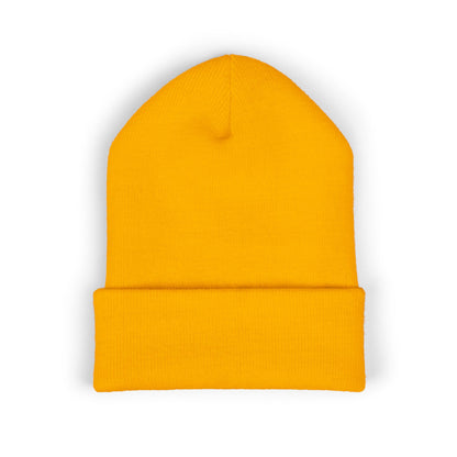 Mama Floral Embroidered Cuffed Beanie — Cozy Knit Mom Hat