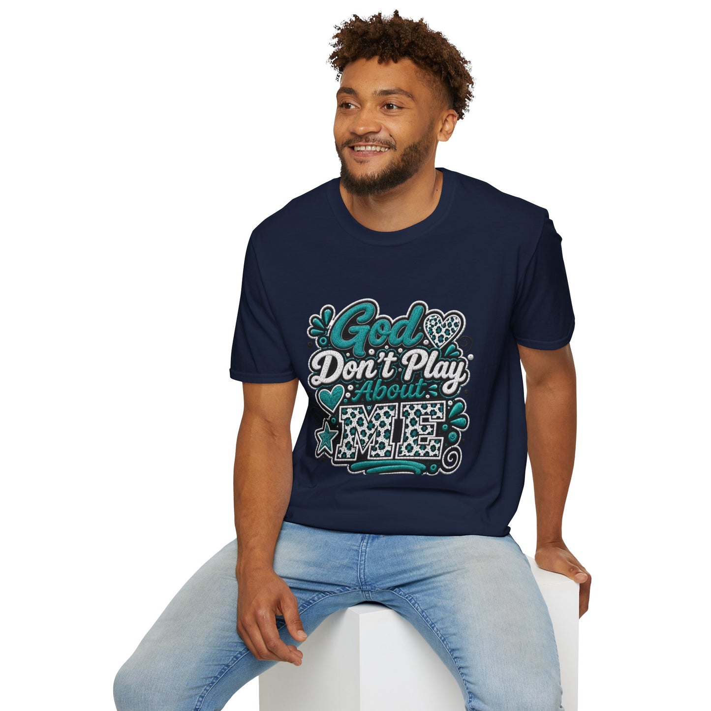 T-Shirt — "God Don't Play About Me" Inspirational Faith Graphic Tee