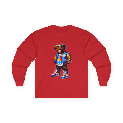 Streetwear Bear Graphic Long Sleeve Tee