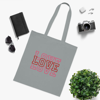 Love Stacked Cotton Tote