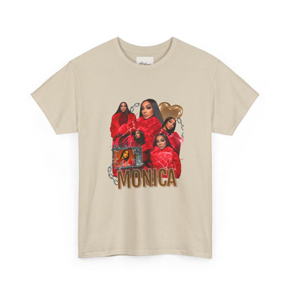 Stylish Unisex Heavy Cotton Tee with 'MONICA' Design, Trendy Graphic Tee