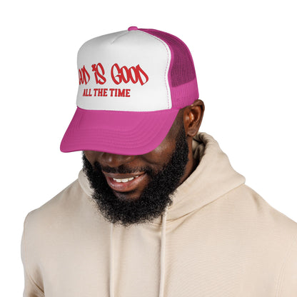 God Is Good All The Time Trucker Cap — Christian Faith Mesh Hat