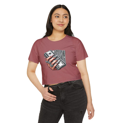 Money Grip Crop Top — Women's Graphic Tee