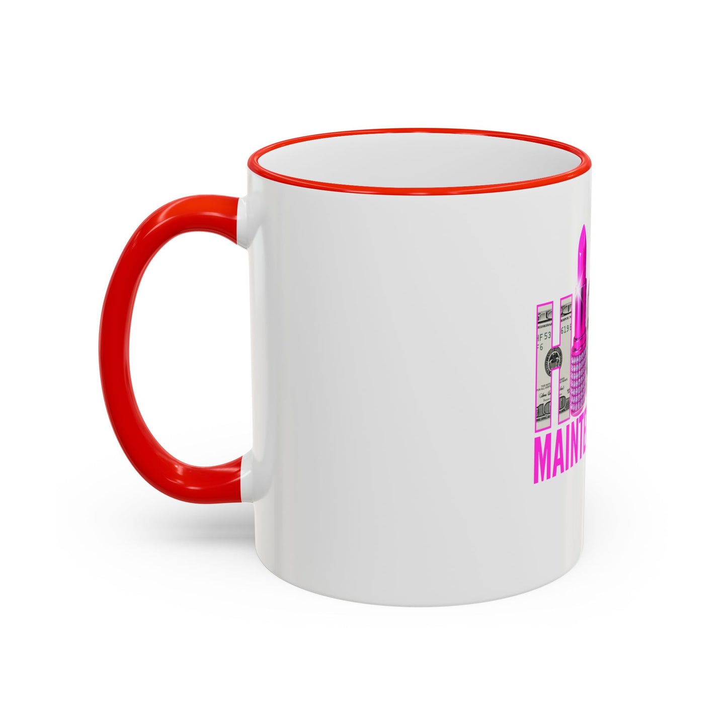 High Maintenance Lipstick Accent Rim Mug
