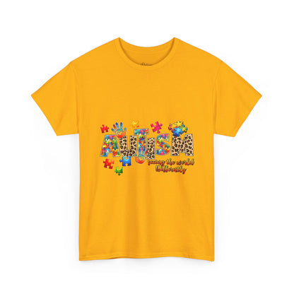 Autism Awareness T-Shirt — 'Autism: Sparking the World with Creativity' Puzzle Design