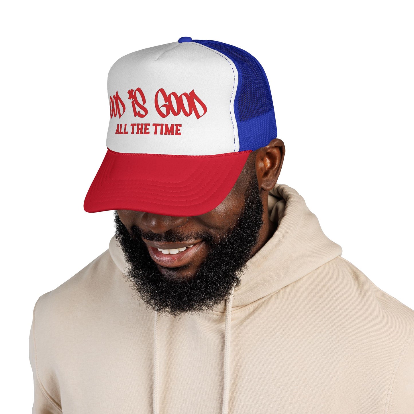 God Is Good All The Time Trucker Cap — Christian Faith Mesh Hat