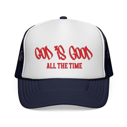 God Is Good All The Time Trucker Cap — Christian Faith Mesh Hat