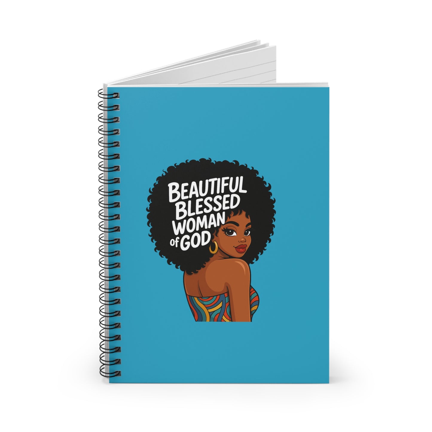 Beautiful Blessed Woman of God Spiral Notebook — Inspirational Afrocentric Journal