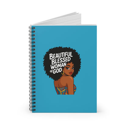 Beautiful Blessed Woman of God Spiral Notebook — Inspirational Afrocentric Journal