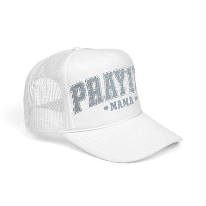 Praying Mama Foam Trucker Hat, Stylish Embroidered Cap, Gift for Moms, Summer Fashion, Casual Wear, Faith-Based Gift